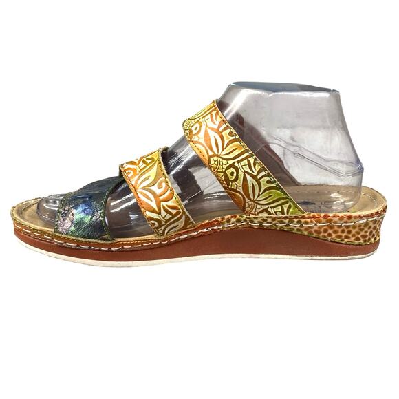 L’artiste X Spring Step Women’s Ciro Brown Slip On Sandal Size 39 US 8.5 - Picture 2 of 12